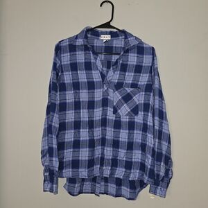 Blue Plaid Women's Blouse